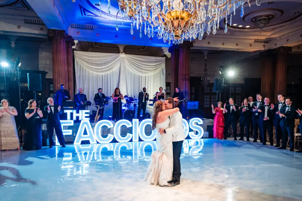 Back2Life Band performs at Crystal Tea Room for beautiful wedding