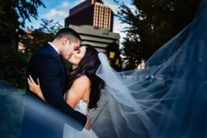 BVTLive! and Morby Photography Philadelphia Weddings BVTLive! Affiliate Morby Photography image with bride and groom -Photographed by Morby Photography, LLC at Please Touch Museum in Philadelphia, PA