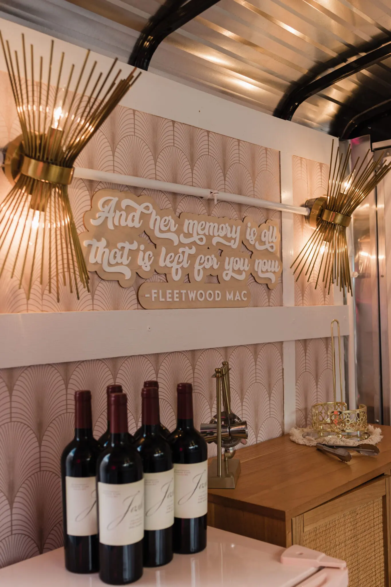 Wine bar at cocktail hour