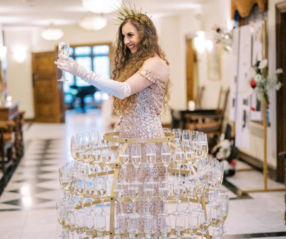 Champagne Skirt Greeter champagne skirt greeter for events in philadelphia and beyond