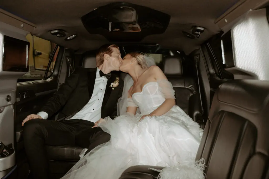 Newlyweds En Route to Wedding Reception by Rachel Ruhl Photography Newlyweds en route to Wedding Reception