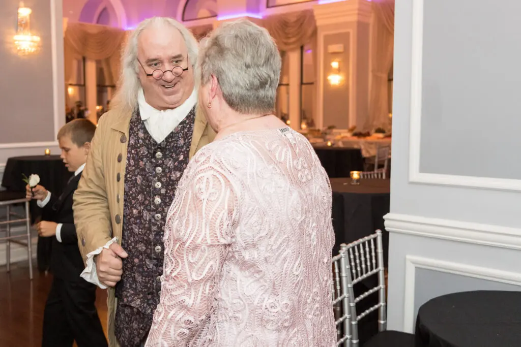 Ben Franklin Impersonator at Arts Ballroom by Atlas Photography Philadelphia Character Impersonator