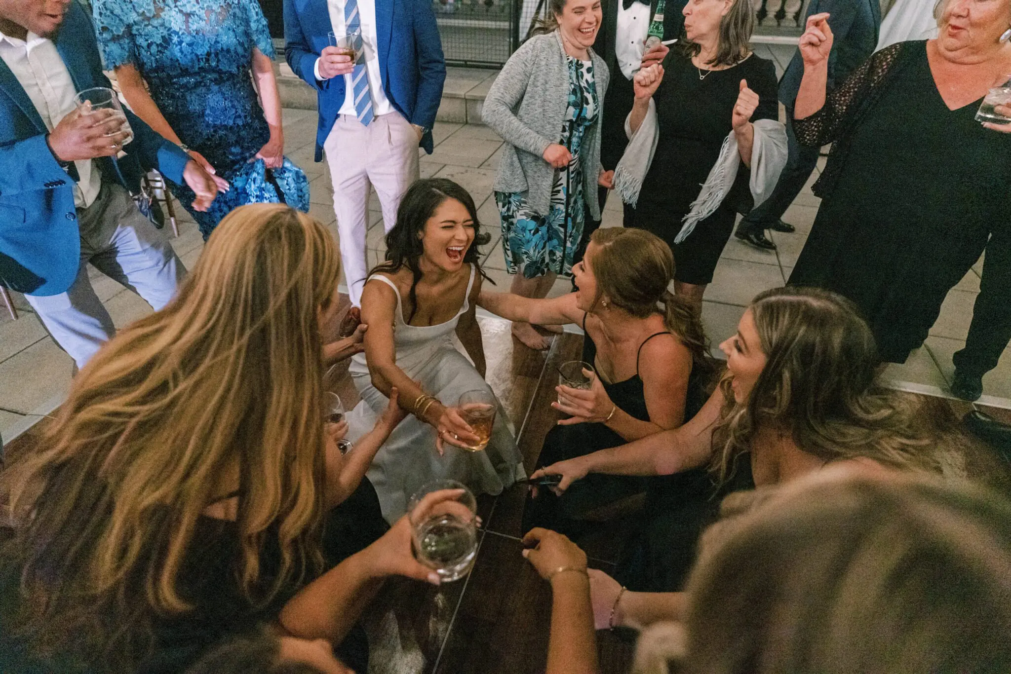 Grace + Kristof - Free Library of Philadelphia Guests dancing at wedding at Free Library of Philadelphia