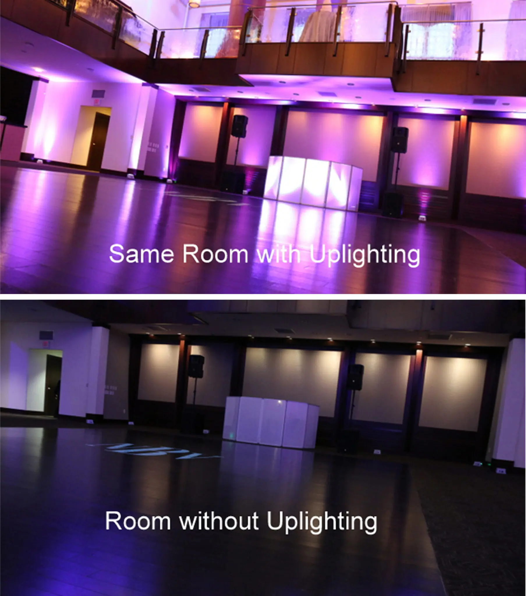 Uplighting Effect in Modern Space Uplighting Enhancement