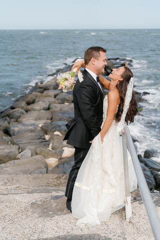 Costal Wedding Couple by Magdalena Studios