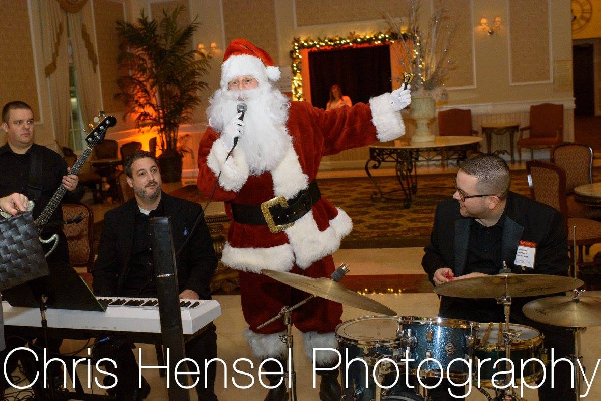 Santa dancing at wedding