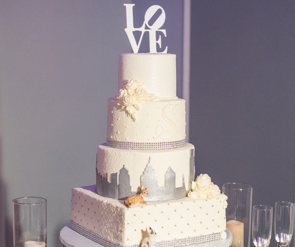 BVTLive! How to Add a Philly Touch to your wedding- LOVE SIGN on top of Cake!
