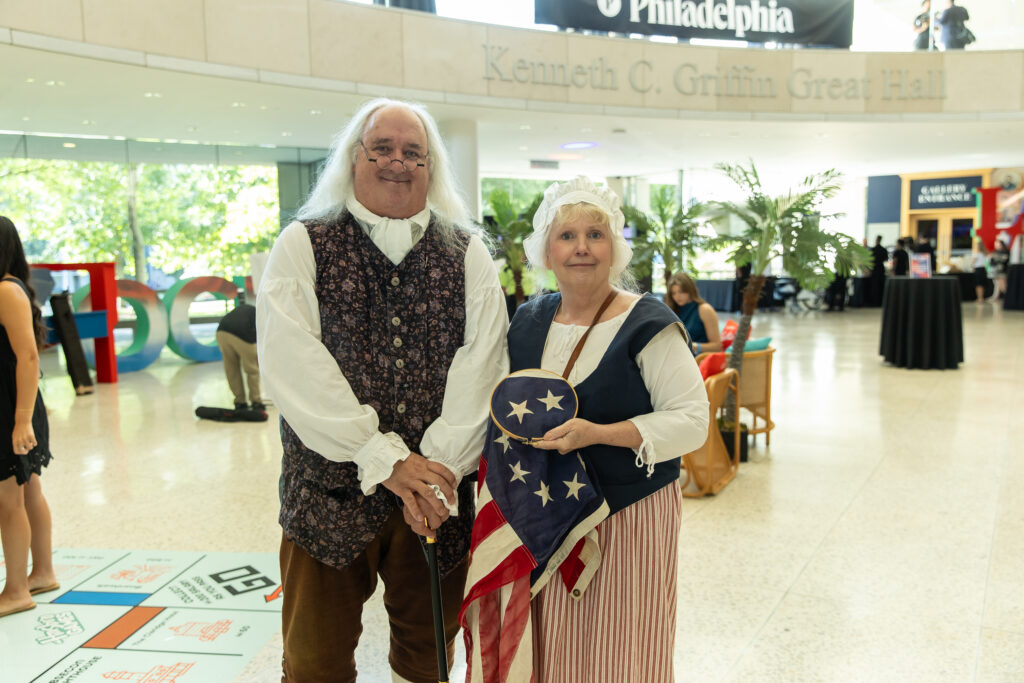 Ben Franklin and Betsy Ross Impersonator