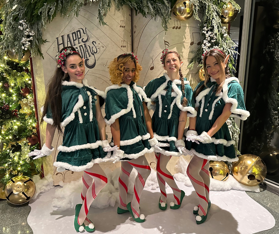 On It Productions Elf Theme Performers at the Comcast Center Philadelphia