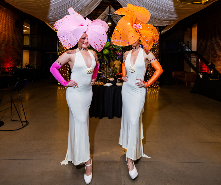 Pink and Orange Flower Head Performers