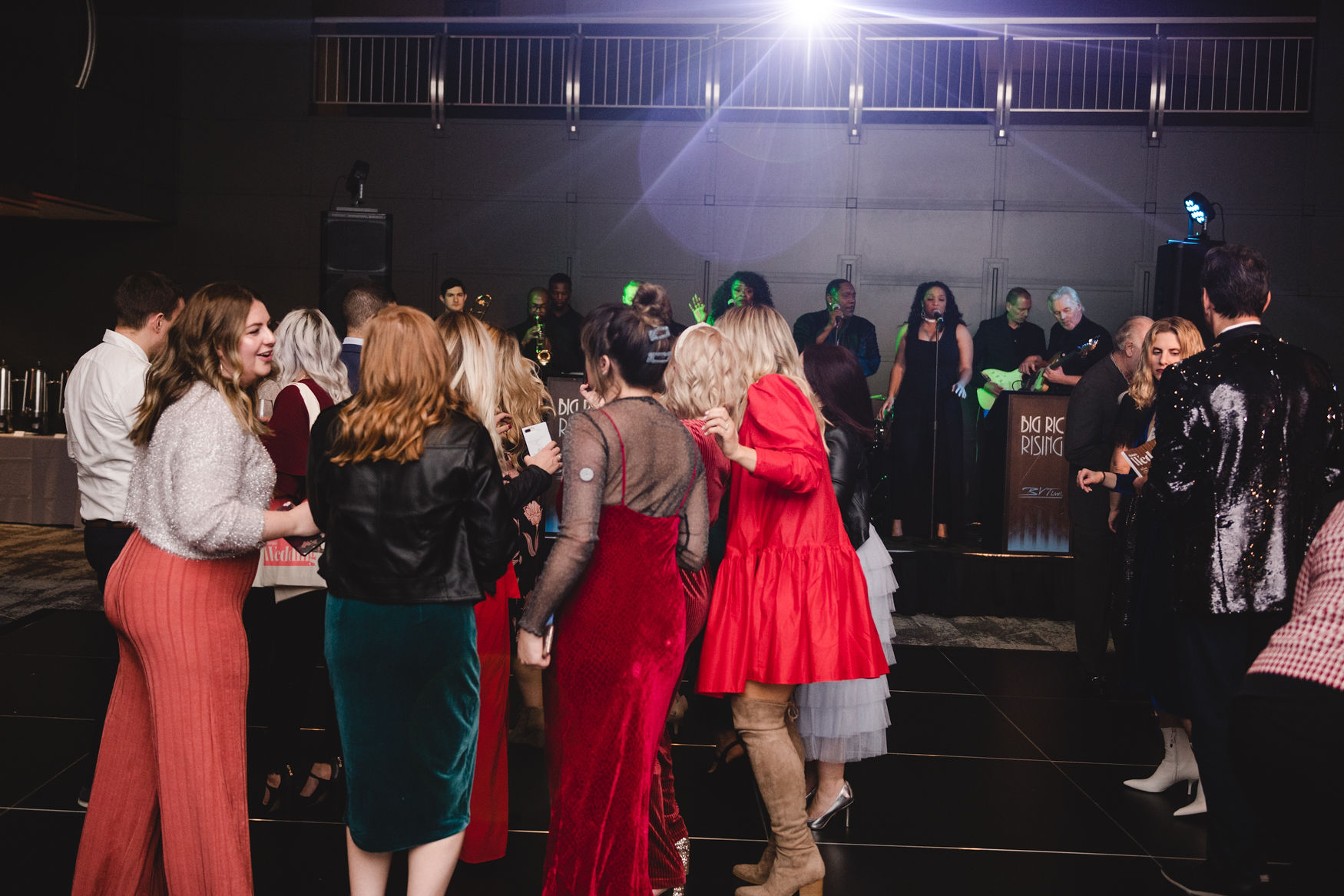 Guests at a holiday party or wedding