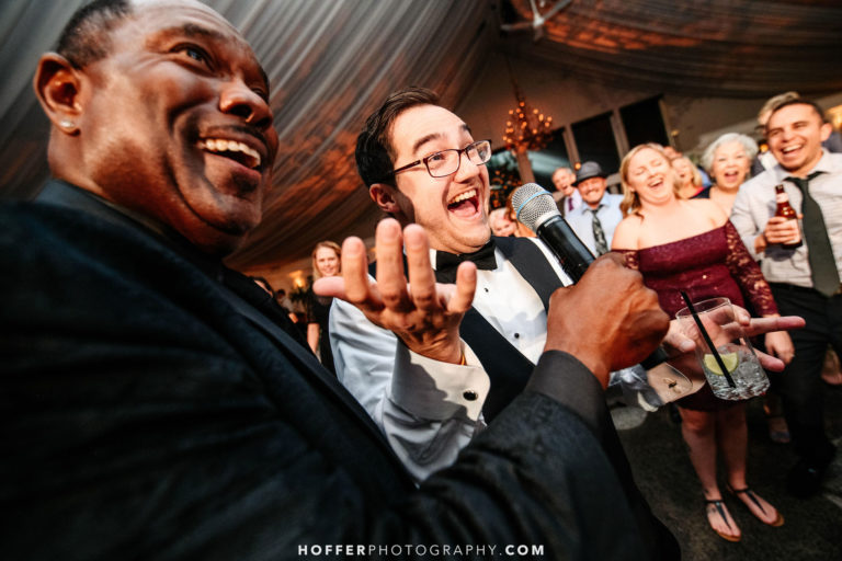 Wedding Band Makes Guests Sing with Lead Singer at Wedding