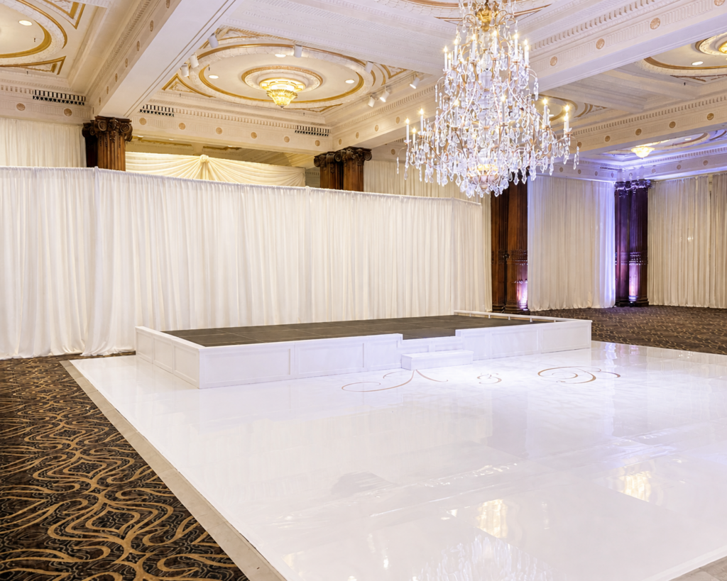 White Stage Facade by on it productions