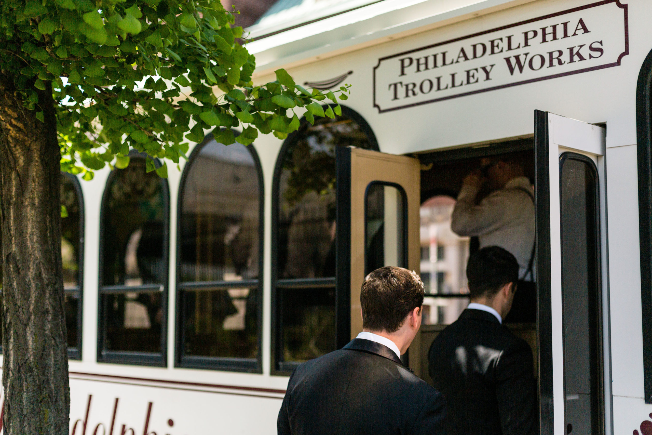 Philadelphia trolley works at wedding