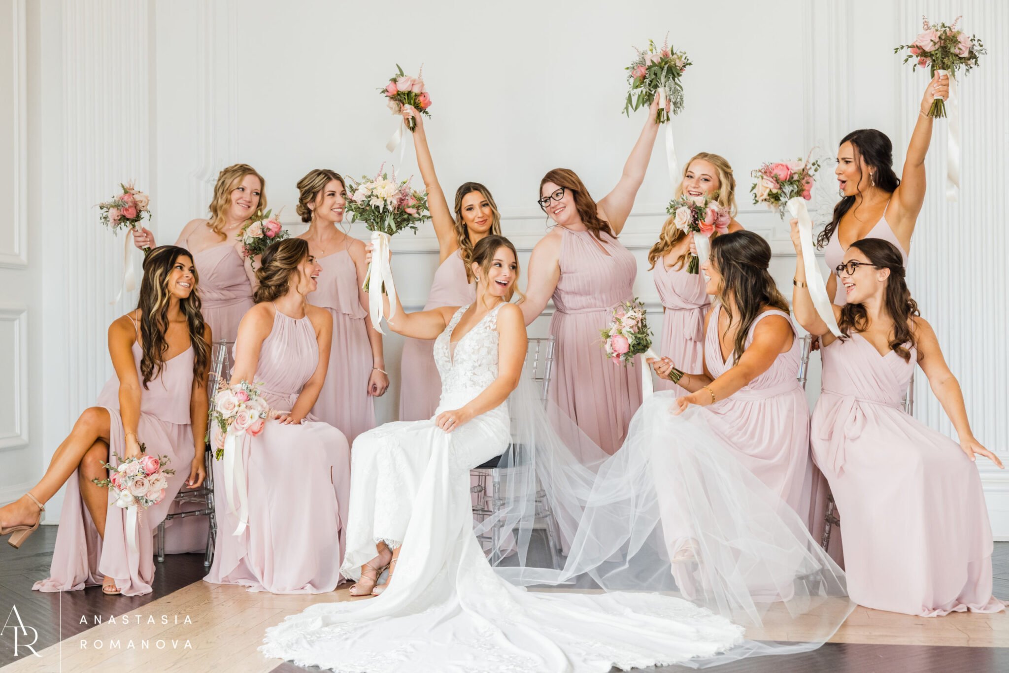 Bridesmaids at wedding