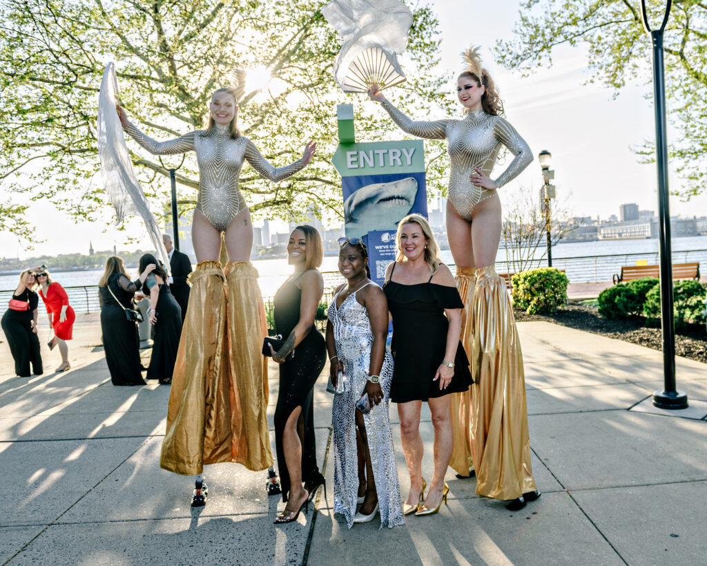 NExus Anniversary Gala with stilt walkers