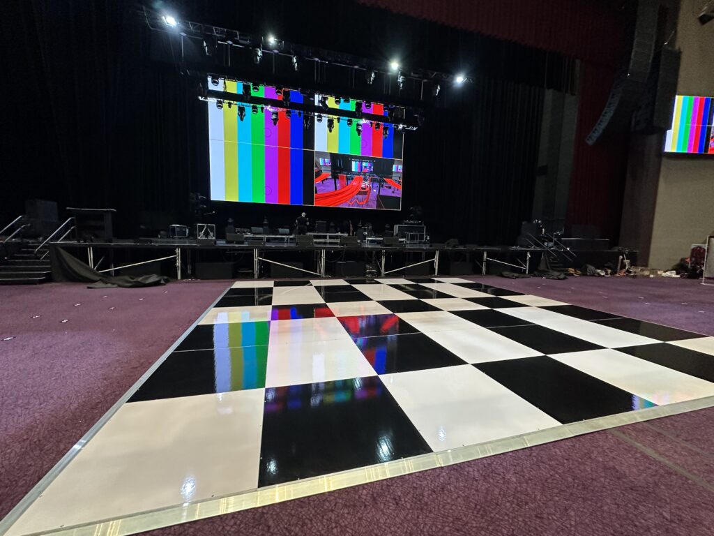 Black and White Checkered Dance Floor