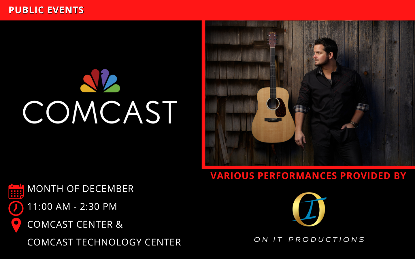 Comcast Center Events in December