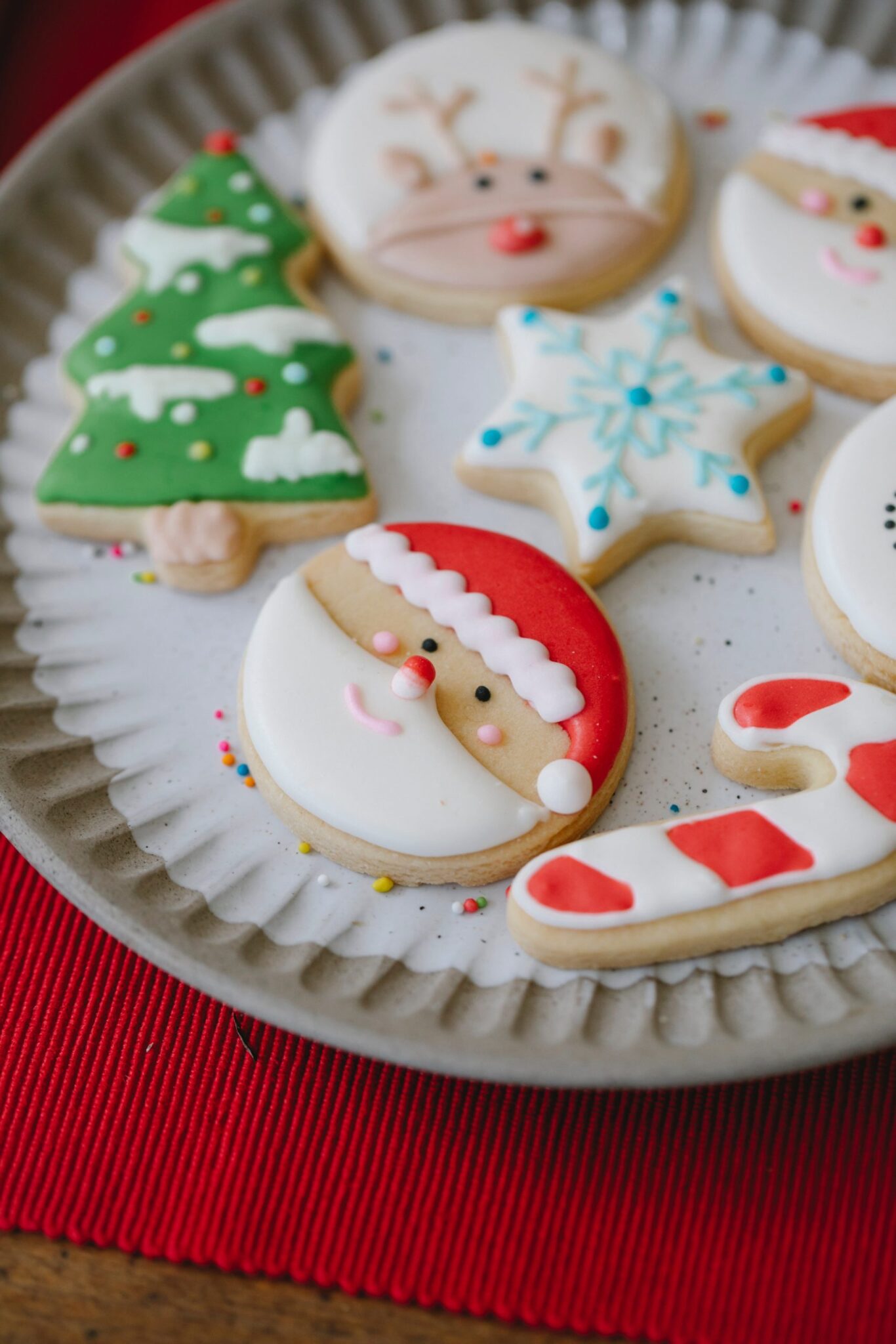 Christmas cookies at wedding