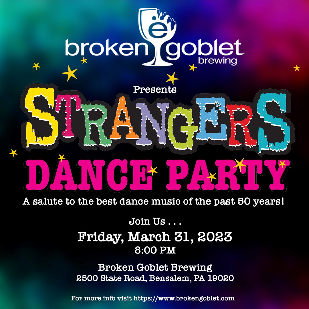 Strangers BVTLive! band performing at Broken Goblet Brewing